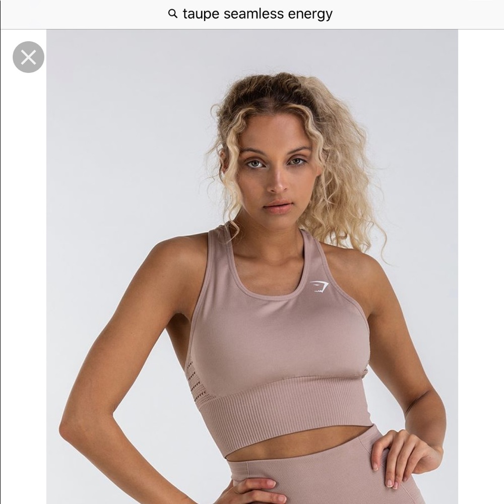 Gymshark seamless energy taupe sports bra or top